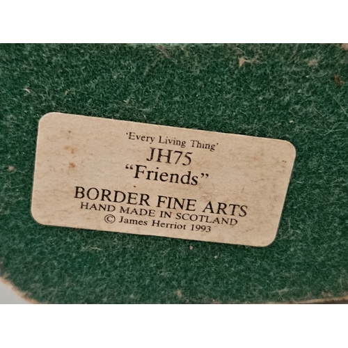 170 - Border Fine Arts 'Friends' JH75 By J A Butler, 'Not Long To Go' By  R Ayres & Beatrix Potter 'Jemima... 