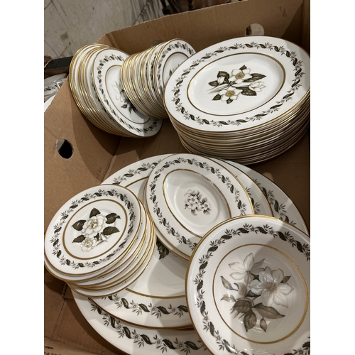 182 - 2 Boxes of Royal Worcester Bernina Tea and Dinner Service 114 Pcs