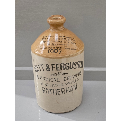 263 - Watt & Fergusson, Rotherham Stoneware Flagon H21cm