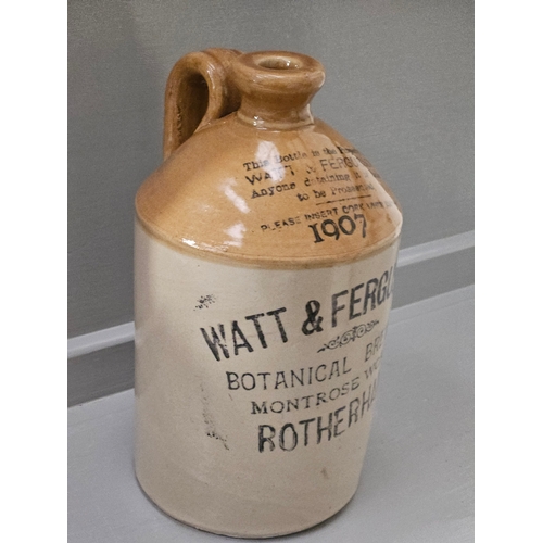 263 - Watt & Fergusson, Rotherham Stoneware Flagon H21cm