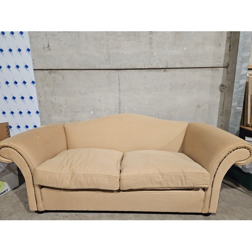 835 - Beige 2 Seater Settee