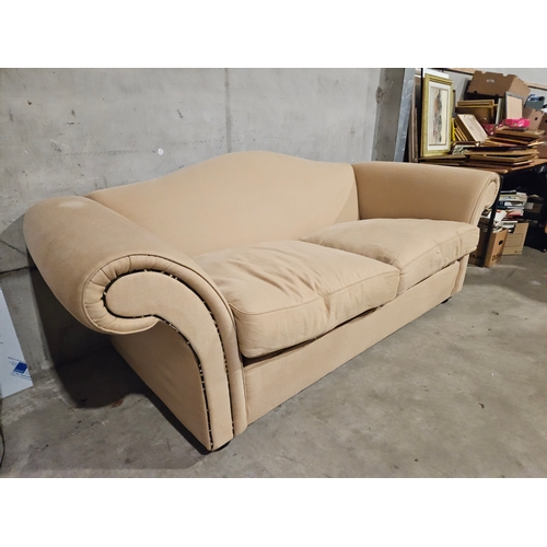 835 - Beige 2 Seater Settee