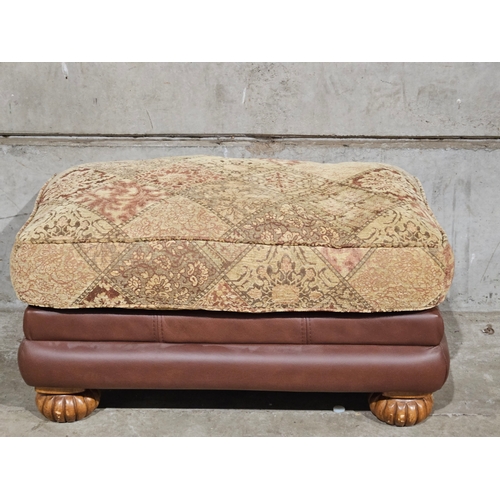 838 - Leather & Upholstered Footstool