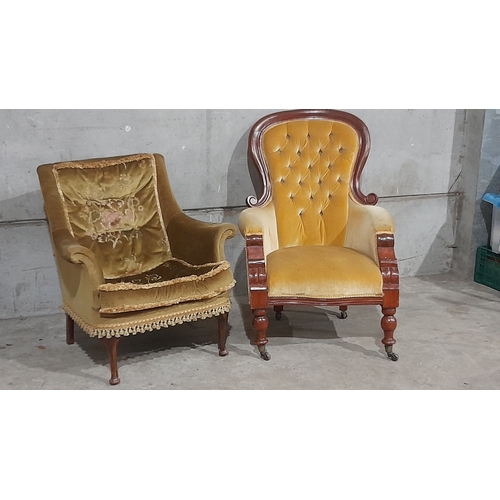 865 - 2 Upholstered Easy Chairs