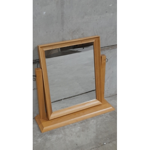 885 - Light Oak Swing Mirror