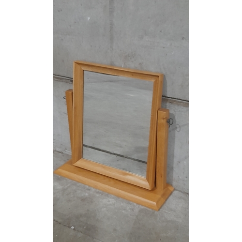 885 - Light Oak Swing Mirror