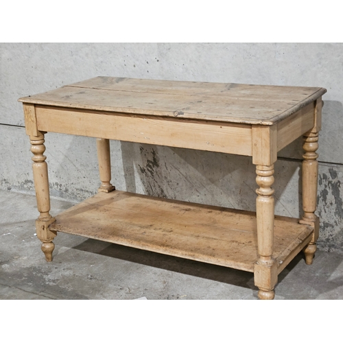 893 - Pine Console Table H71cm W108cm D51cm