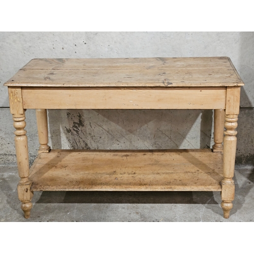 893 - Pine Console Table H71cm W108cm D51cm