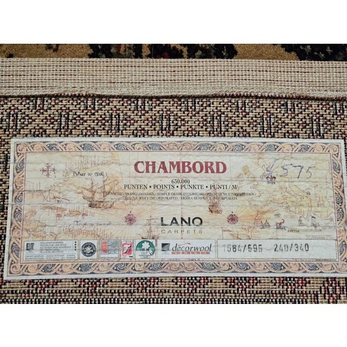 981 - Chambord Blue/Beige Patterned Wool Rug 240cm x 340cm