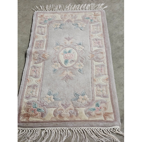 982 - Oriental Wool Rug 123cm x 62cm