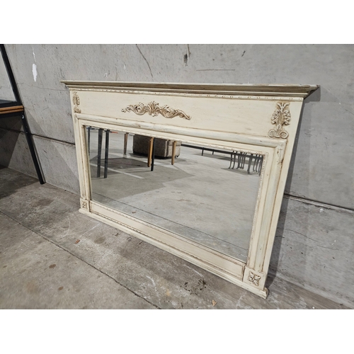 989 - Painted Mantel Mirror H94cm W148cm