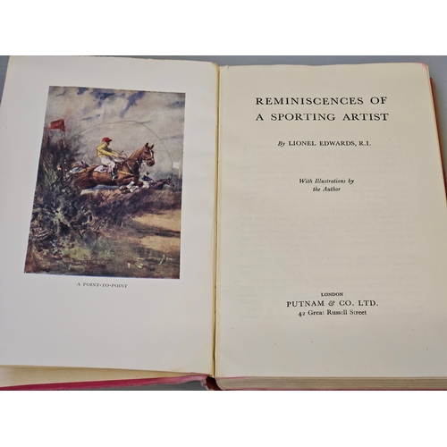 4 - 12 Volumes - Reminiscences Of A Sporting Artist By Lionel Edwards, R. I. With Illustrations, Point T... 