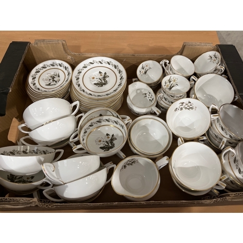 182 - 2 Boxes of Royal Worcester Bernina Tea and Dinner Service 114 Pcs