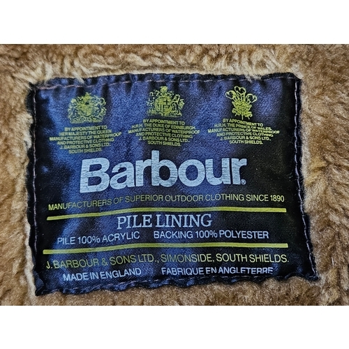 60 - Barbour Jacket With Pile Lining Size C34/86cm