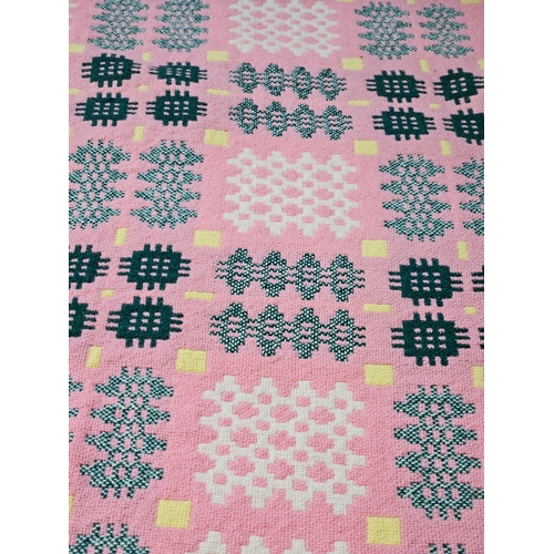 62 - Pink Welsh Blanket 230cm x 240cm