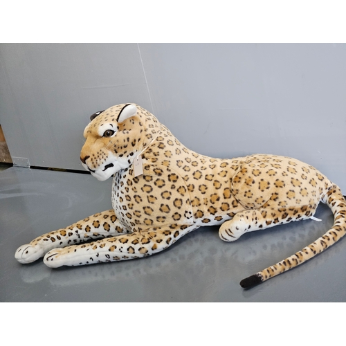 66 - Large Leopard Soft Toy (Lying) 112cm x 50cm