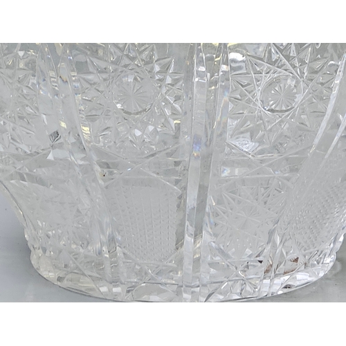 75 - Cut Glass Decorative Basket H25cm x W25cm