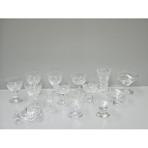 80 - Box Including Assorted Cut Glass Glasses Etc