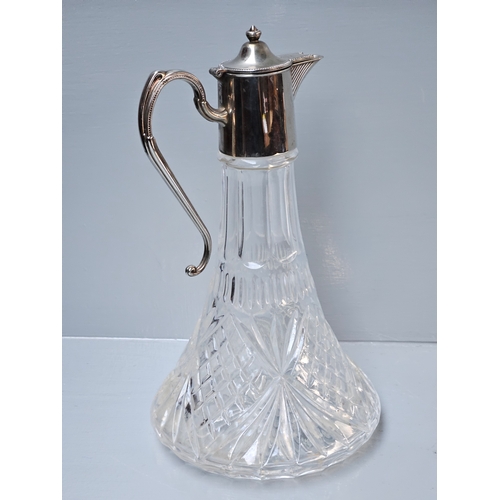 99 - Cut Glass Decanter With Plated Top