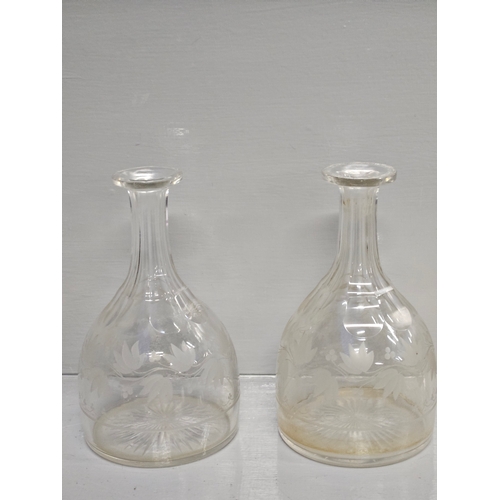 122 - A Pair Of Antique Carafes