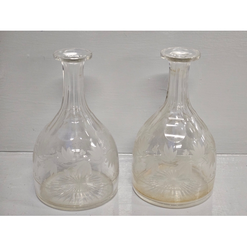 122 - A Pair Of Antique Carafes