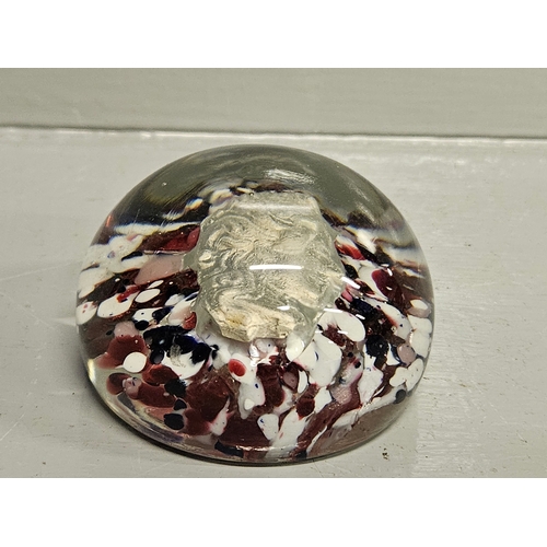 124 - Glass Paperweight Portrait