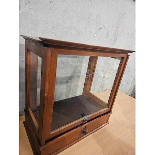 Mahogany Shop Scales Display Cabinet