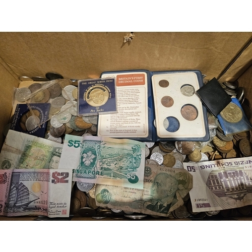Box Of Coins & Notes