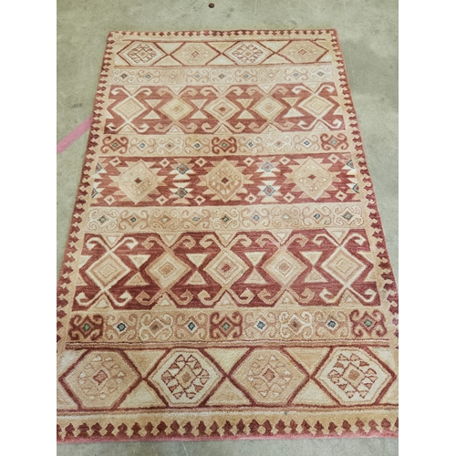 Patterned Fireside Wool Rug 182cm x 120cm