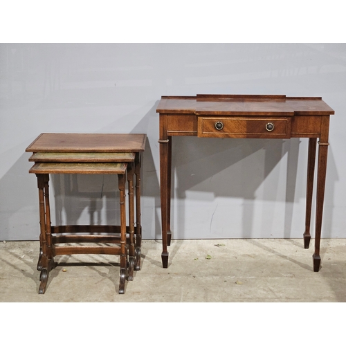 Small Reproduction Hall Table & Mahogany Nest Of 3 Tables