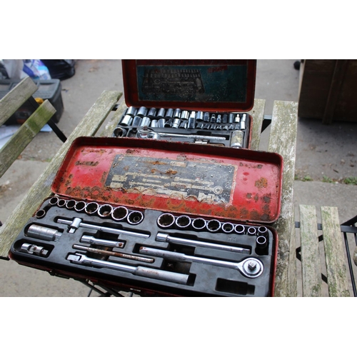 22 - TWO CASED SOCKET SETS