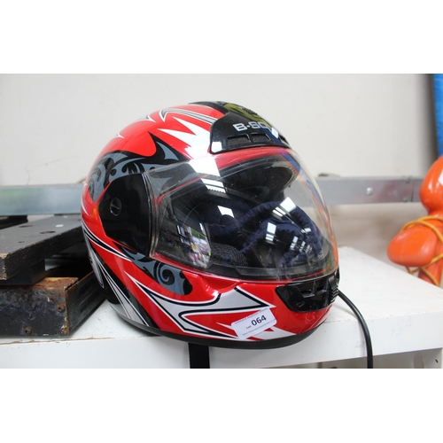 64 - RED MOTORBIKE HELMET