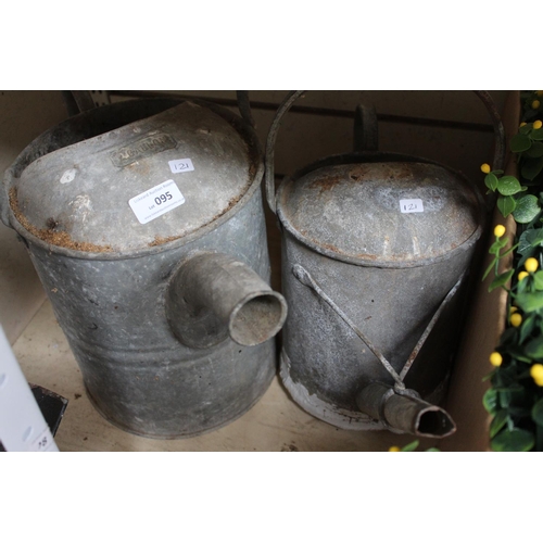 95 - TWO GALVANISED WATERING CANS