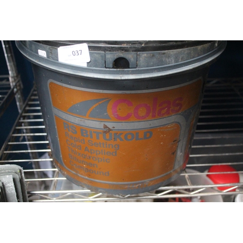 37 - TUB OF FAST SETTING COMPOUND