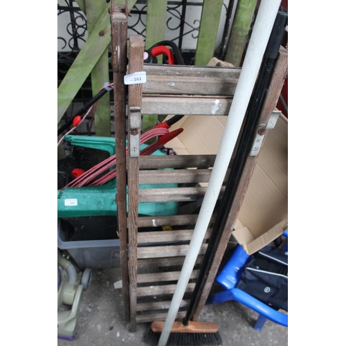 161 - VINTAGE WOODEN LADDER