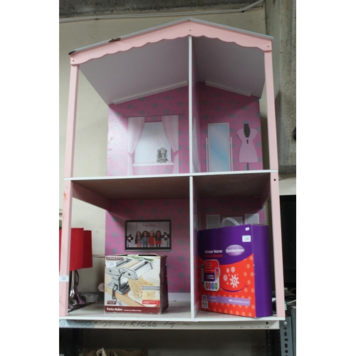 222 - LARGE PINK DOLLS HOUSE