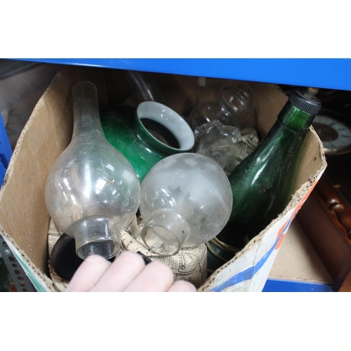 239 - BOX OF OIL LAMP SHADES