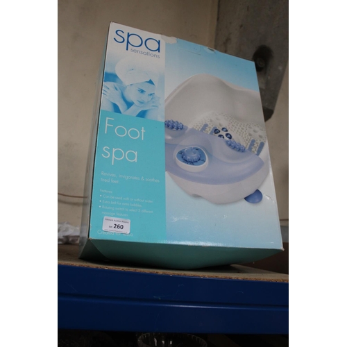 260 - BOXED FOOT SPA