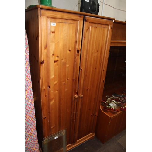 424 - DOUBLE PINE WARDROBE