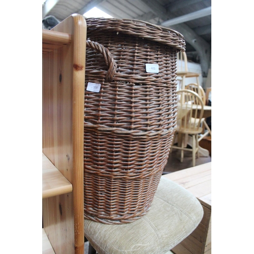 485 - WICKER LIDDED LINEN BASKET