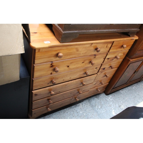 538 - PINE 11 DRAWER CHEST