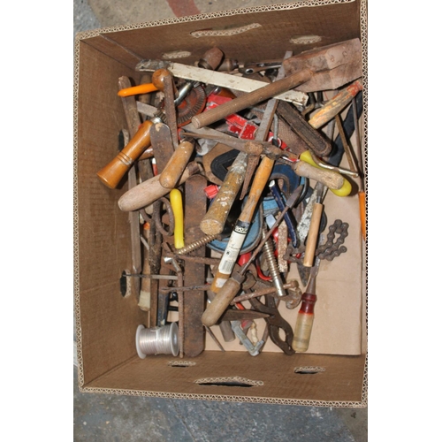 72 - BOX OF ASSORTED TOOLS