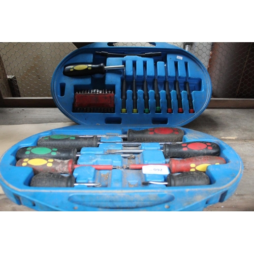 92 - BLUE CASED SCREWDRIVER SET - COMPLETE