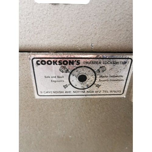 1 - COOKSONS LARGE AND VERY VERY HEAVY COMBINATION SAFE