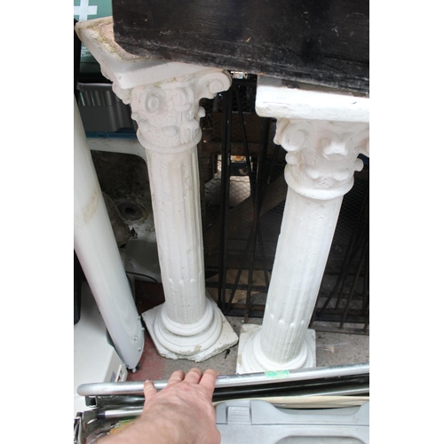 319 - PAIR OF COLUMN PLANT STANDS