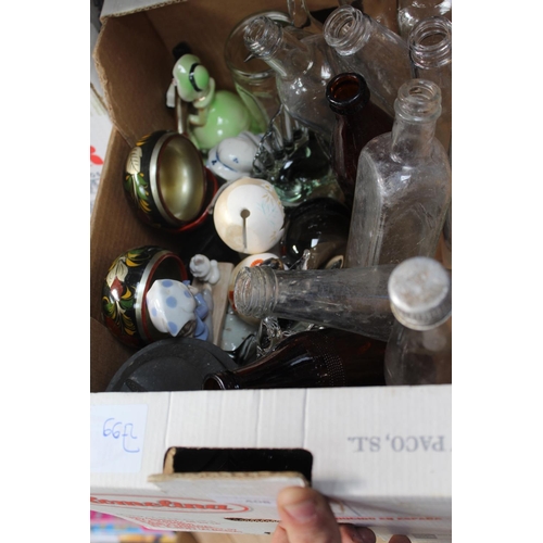 408 - BOX OF VINTAGE BOTTLES