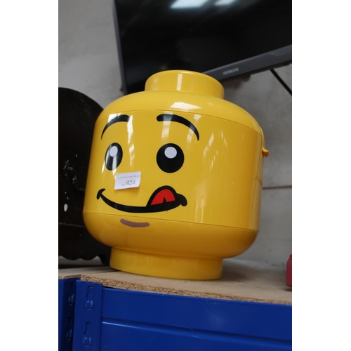 424 - LEGO MANS HEAD CONTAINER