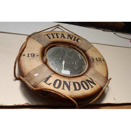 514 - TITANIC LIFE BELT MIRROR