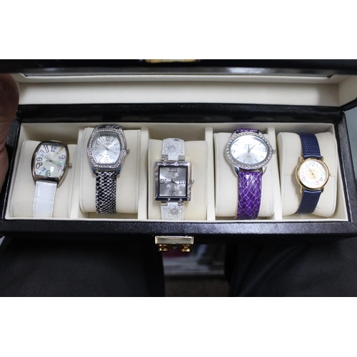 520 - 5 CASED MODERN WATCHES