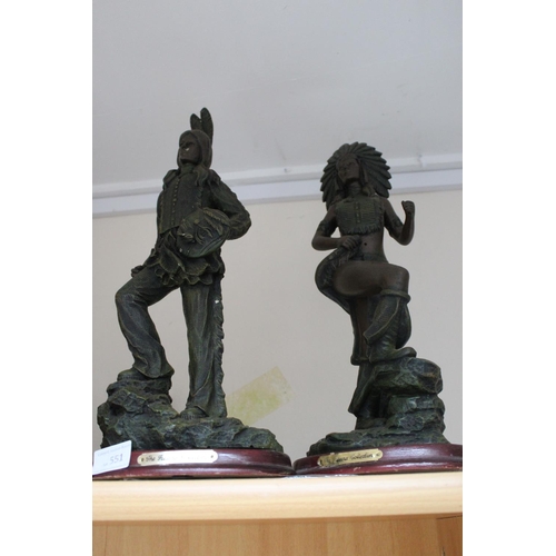 551 - 2 INDIAN FIGURES